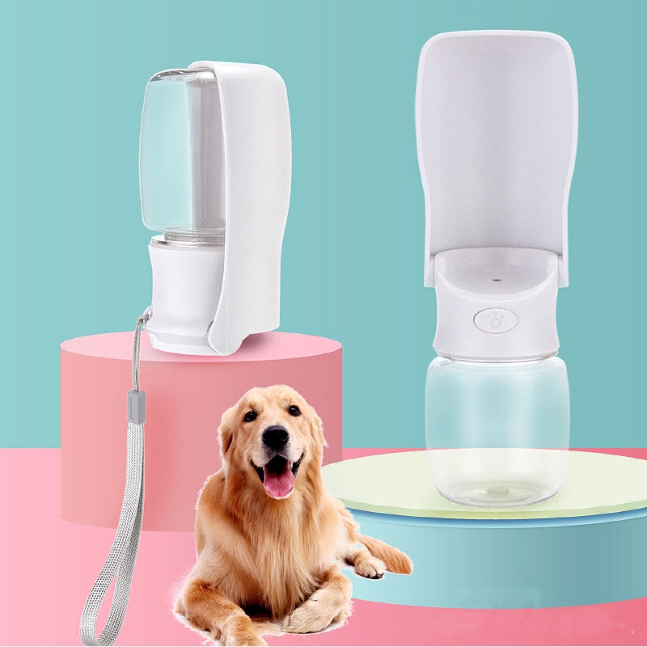 Portable Foldable Dog Water Bottle and Dispenser