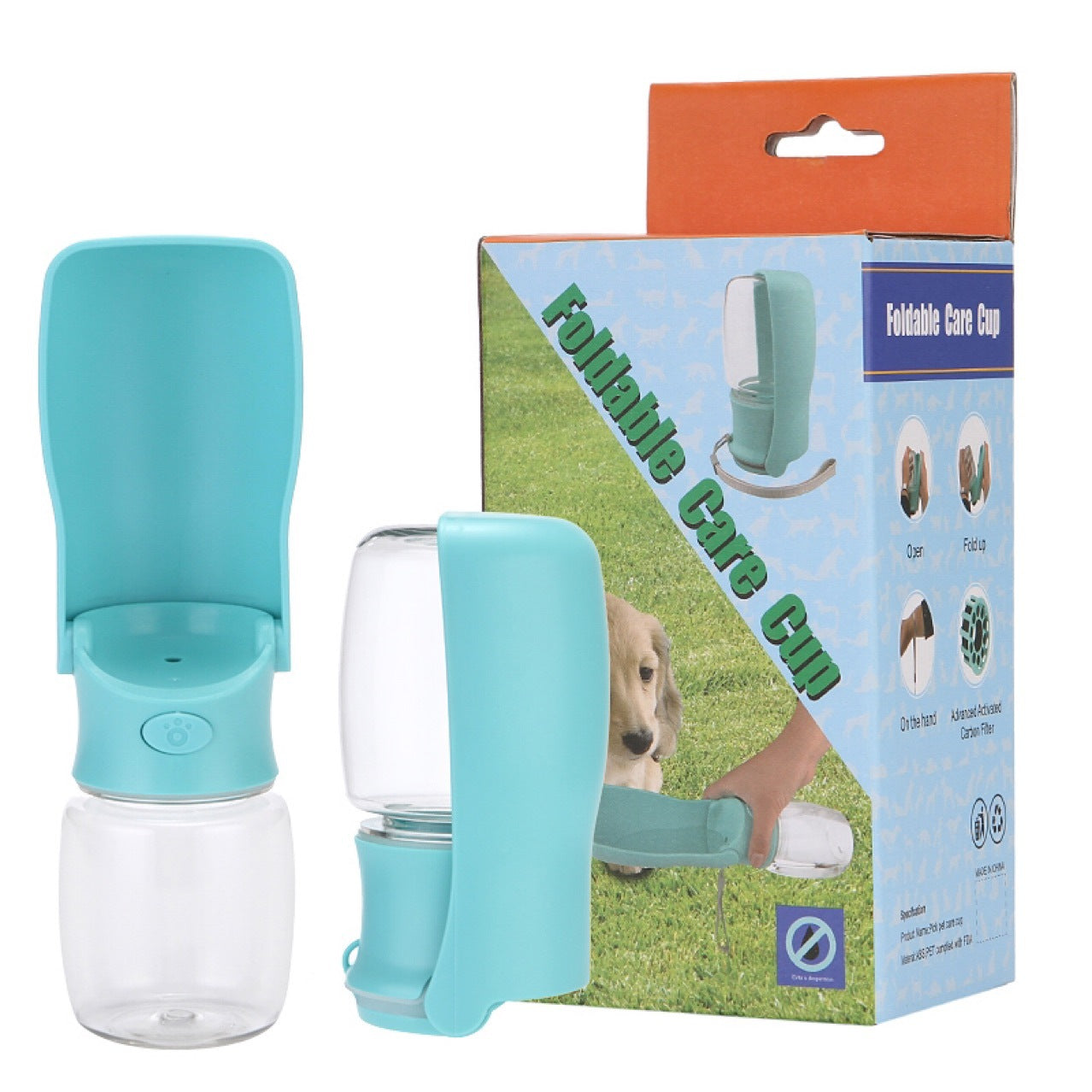 Portable Foldable Dog Water Bottle and Dispenser