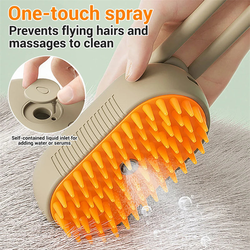 Cat Steam Brush Steamy Dog Brush 3 in 1 